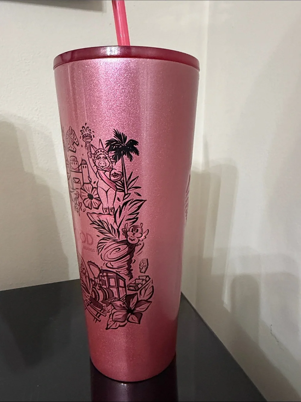 Disney Parks Hollywood Studios Starbucks Stainless Steel Tumbler Cup New